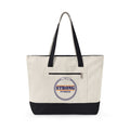 Strong Fitness Canvas Tote - Zippered Gym Tote Bag